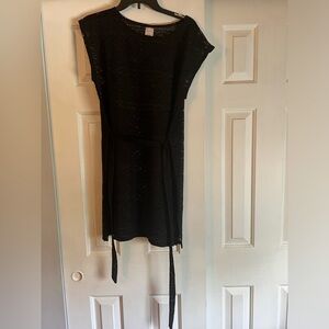 Black lace swim cover up